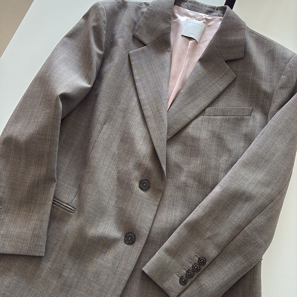 Sandro Micro Houndstooth Blazer Brown - Size 36 - Picture 7 of 7